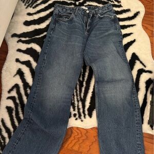 Zara Medium Blue High-Rise Denim Jeans